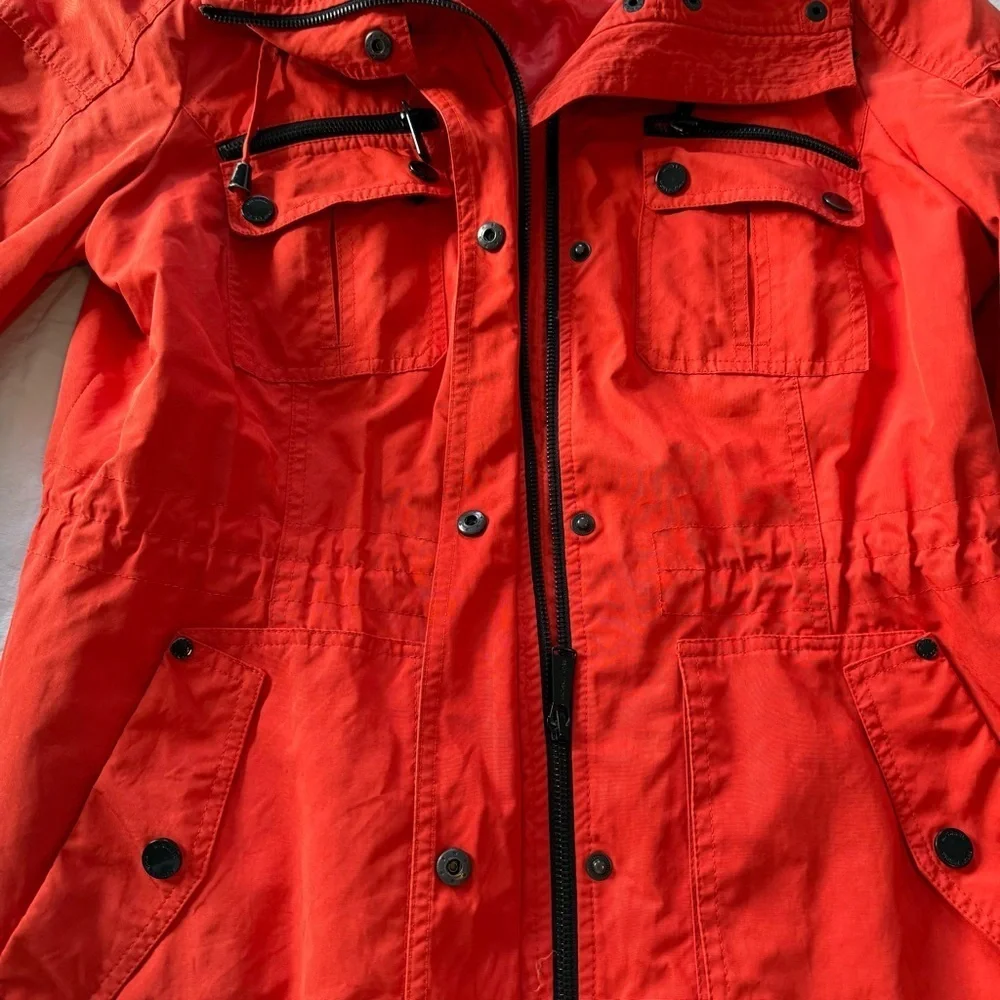 Michael Kors Vibrant Red Utility Jacket, Size S